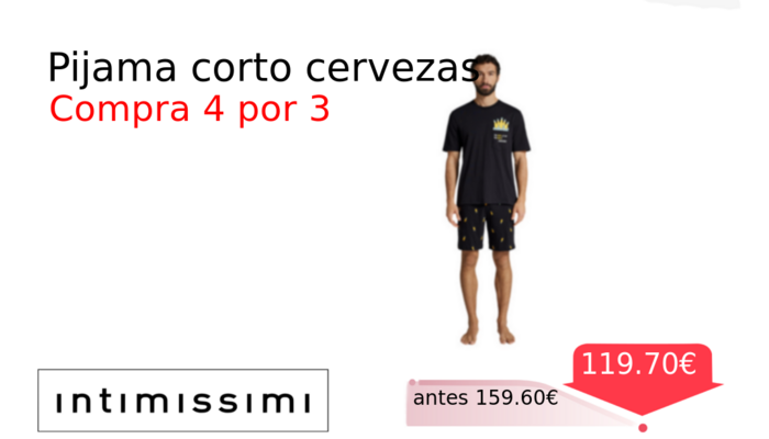 Pijama corto cervezas