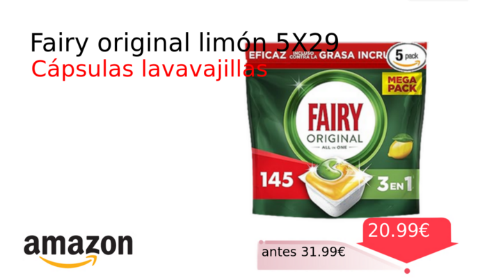 Fairy original limón 5X29
