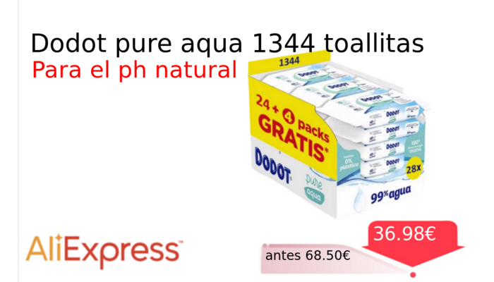 Dodot pure aqua 1344 toallitas