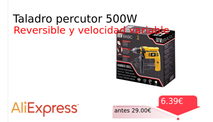 Taladro percutor 500W