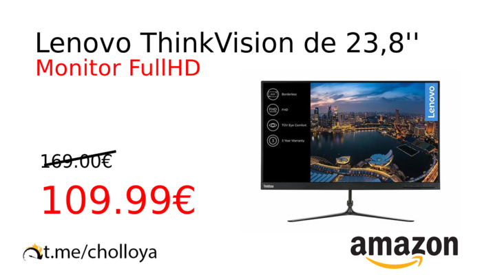 Lenovo ThinkVision de 23,8''