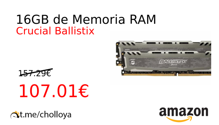16GB de Memoria RAM
