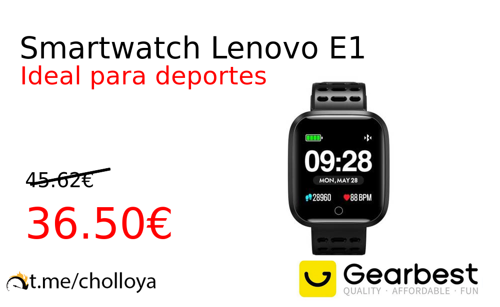 Smartwatch Lenovo E1