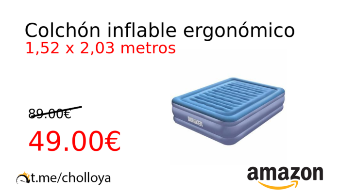 Colchón inflable ergonómico