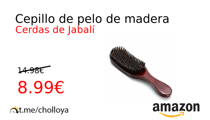 Cepillo de pelo de madera