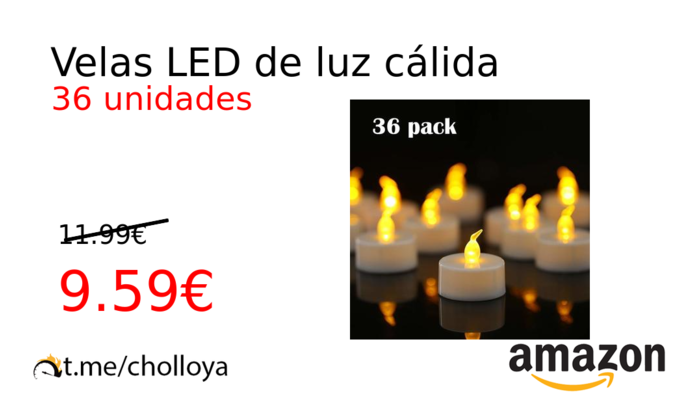 Velas LED de luz cálida