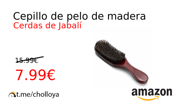 Cepillo de pelo de madera