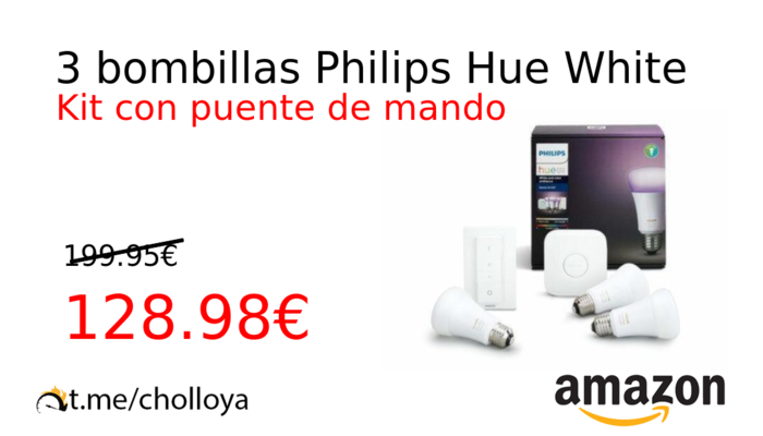 3 bombillas Philips Hue White