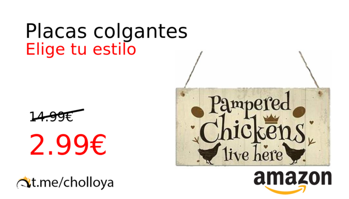 Placas colgantes