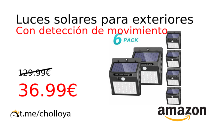 Luces solares para exteriores