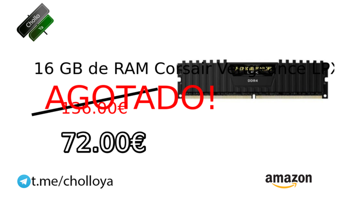 16 GB de RAM Corsair Vengeance LPX