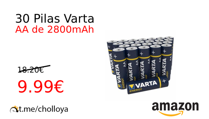 30 Pilas Varta