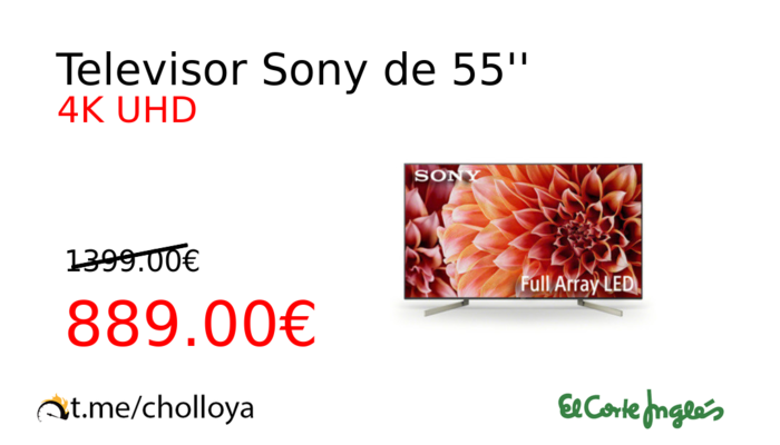 Televisor Sony de 55''