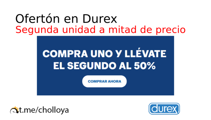 Ofertón en Durex