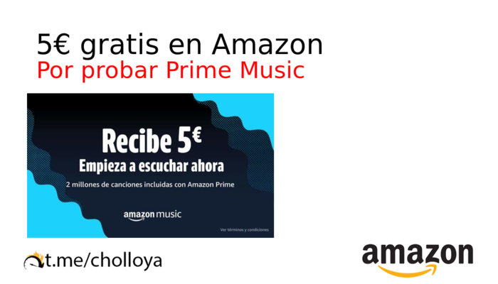 5€ gratis en Amazon