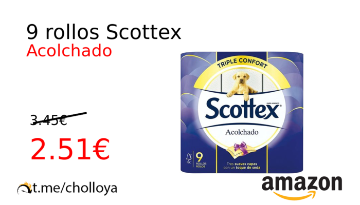 9 rollos Scottex