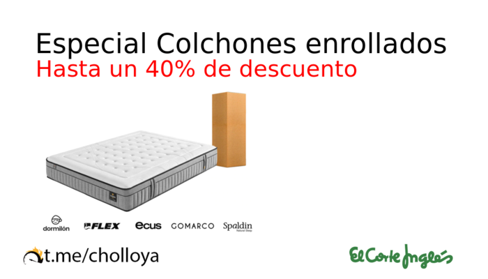 Especial Colchones enrollados