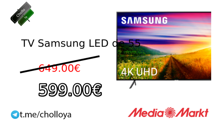 TV Samsung LED de 55"