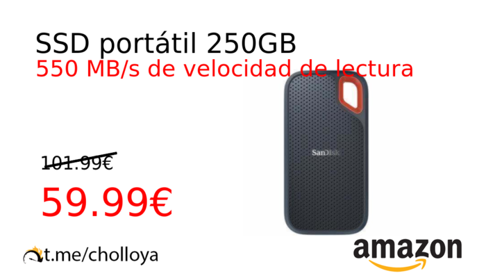 SSD portátil 250GB