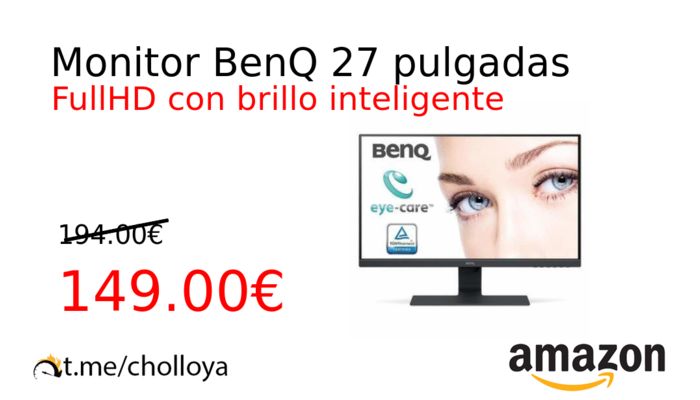 Monitor BenQ 27 pulgadas