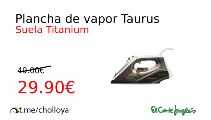 Plancha de vapor Taurus