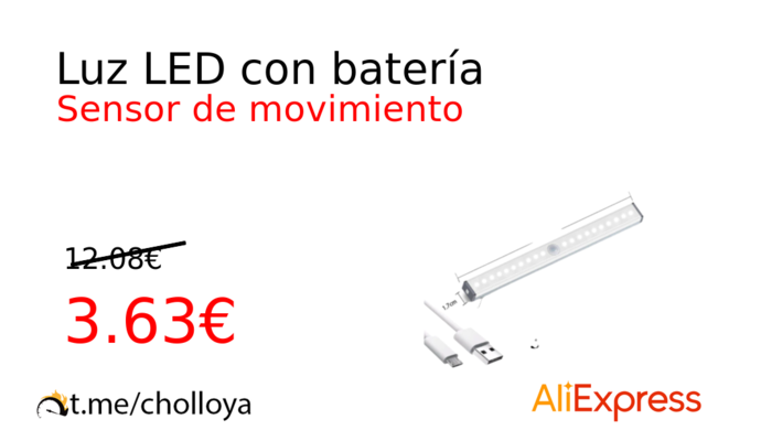 Luz LED con batería