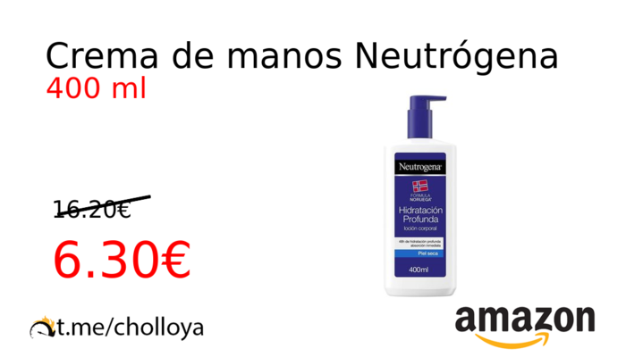 Crema de manos Neutrógena