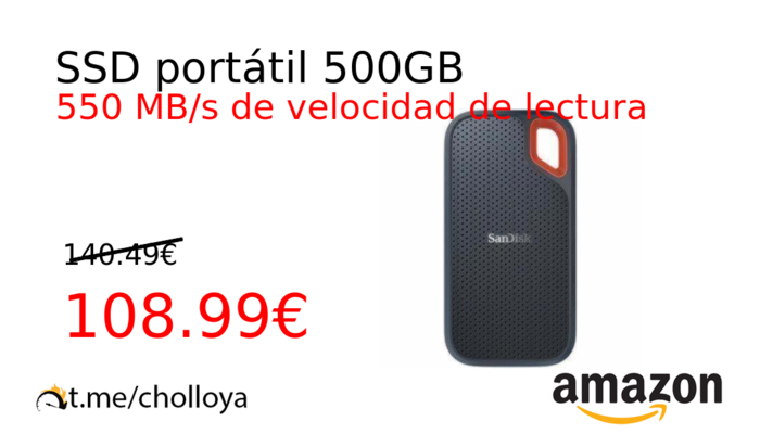 SSD portátil 500GB