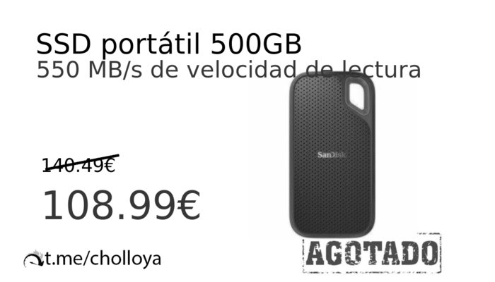 SSD portátil 500GB