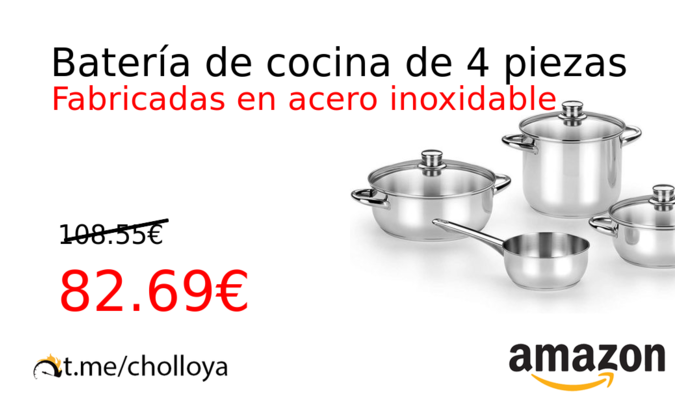 Batería de cocina de 4 piezas