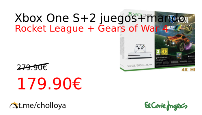 Xbox One S+2 juegos+mando