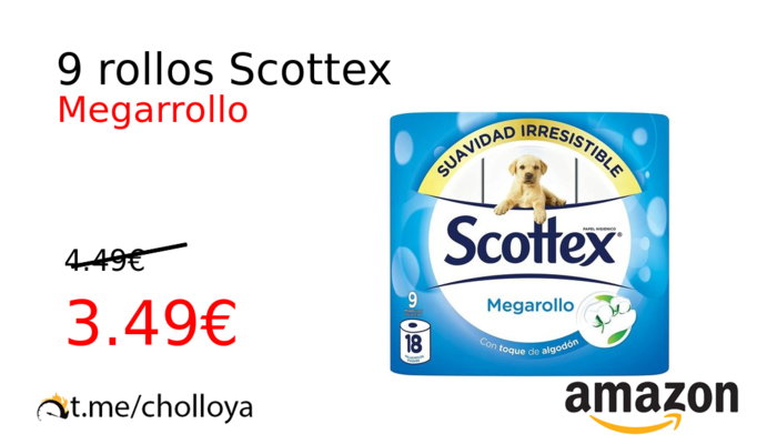 9 rollos Scottex