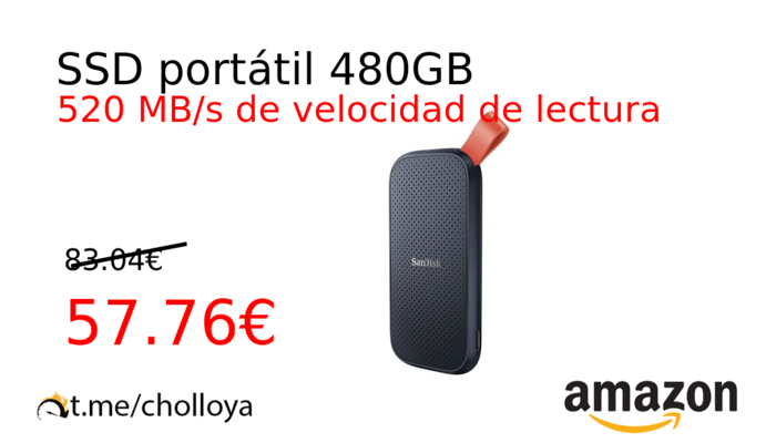 SSD portátil 480GB