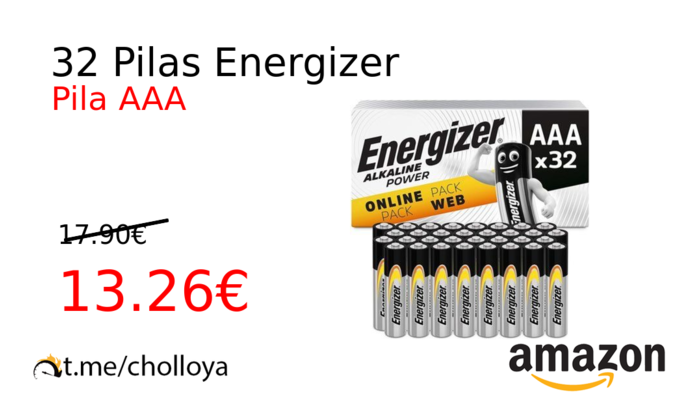 32 Pilas Energizer