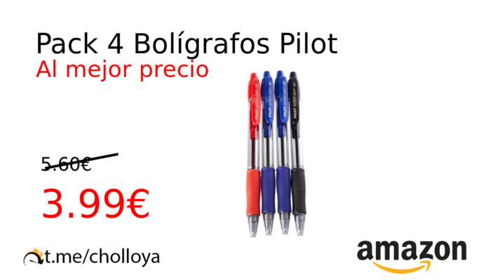 Pack 4 Bolígrafos Pilot