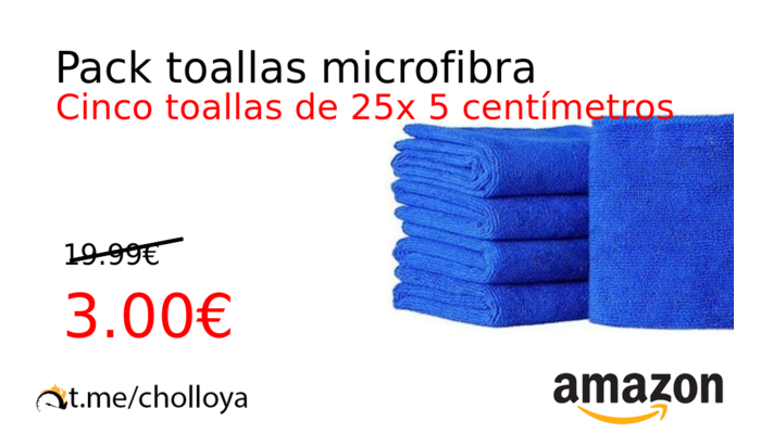 Pack toallas microfibra