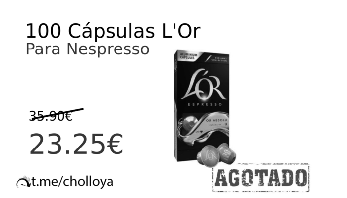 100 Cápsulas L'Or