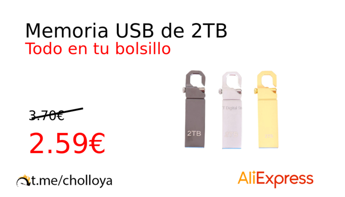 Memoria USB de 2TB