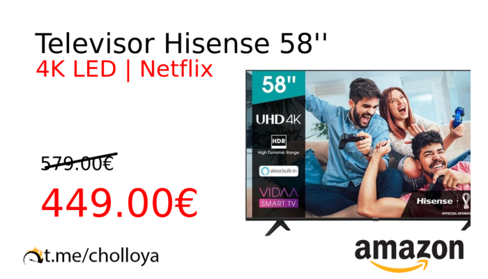 Televisor Hisense 58''