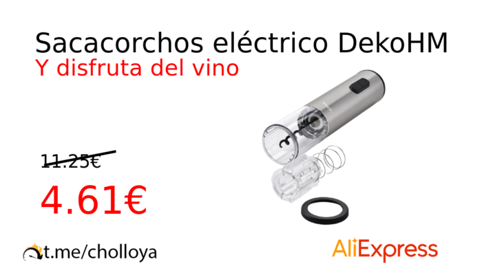 Sacacorchos eléctrico DekoHM