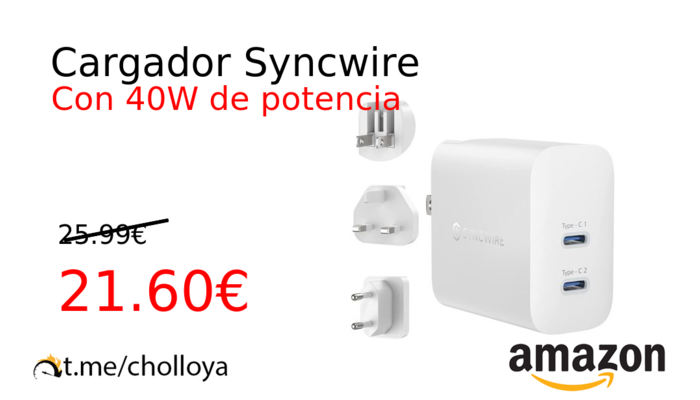 Cargador Syncwire