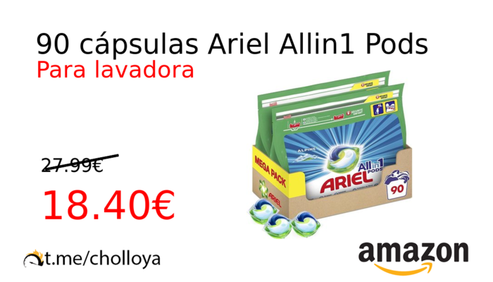 90 cápsulas Ariel Allin1 Pods