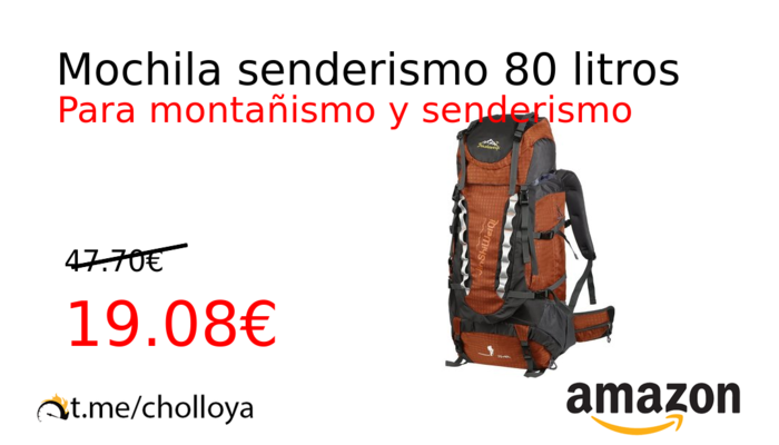 Mochila senderismo 80 litros