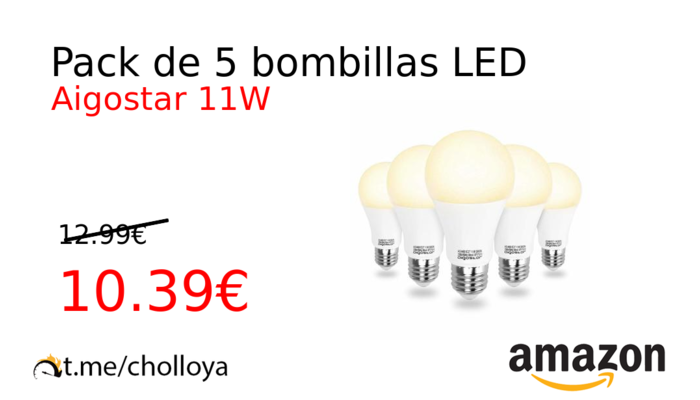 Pack de 5 bombillas LED