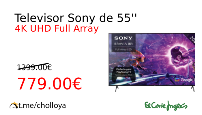 Televisor Sony de 55''