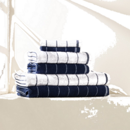 Juego de 6 toallas algodón 450