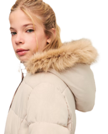 Parka Larga Ajustada Niña