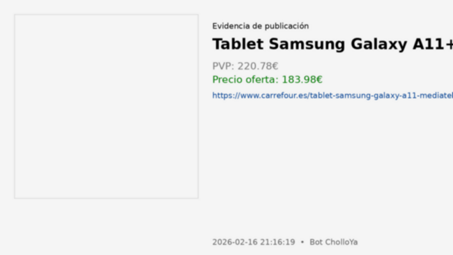 Tablet Samsung Galaxy A11+