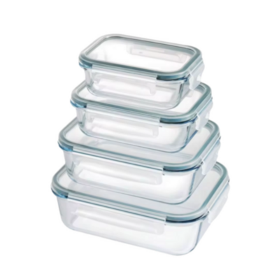 Set 4 Fiambreras Vidrio