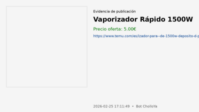 Vaporizador Rápido 1500W